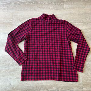 Lands' End Red and Black Checkered Shirt